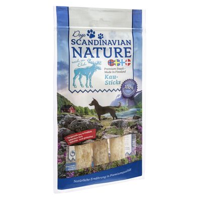 Scandinavian Nature Dogs mit Elch, 3 Stück 45 g - Kausticks für Hunde