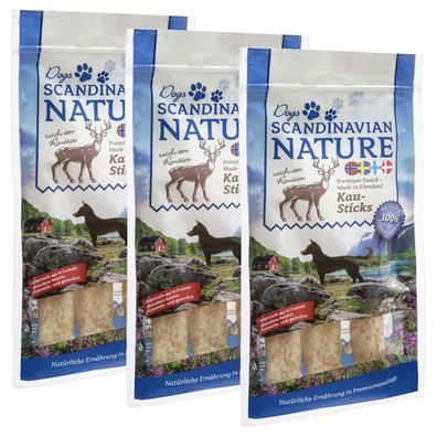 Scandinavian Nature Dogs mit Rentier, 3x 45 g - Kausticks für Hunde