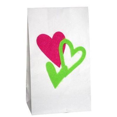 Papiertüten weiß mit verstärktem Boden, 100 Stück