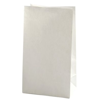 Papiertüten weiß mit verstärktem Boden, 100 Stück