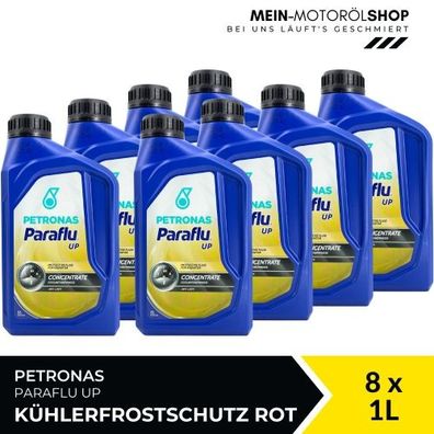 Petronas Paraflu UP Kühlerfrostschutz rot 8x1 Liter