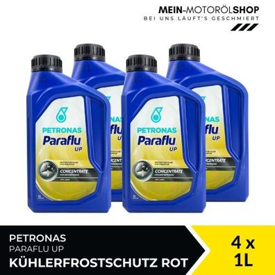 Petronas Paraflu UP Kühlerfrostschutz rot 4x1 Liter