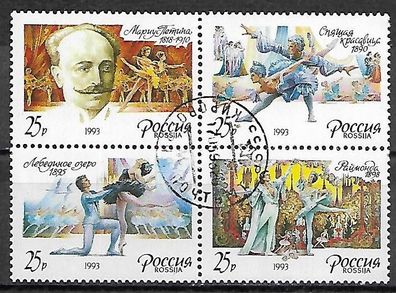 Russland gestempelt Michel Nummer 283-286 V-Block