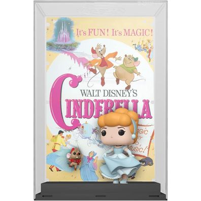 Funko POP! Movie Poster Cinderella mit Maus Jacques | Disney Figur | 12 | 43 cm