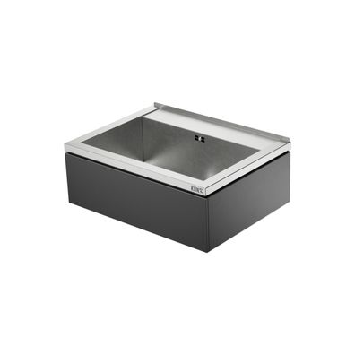 KUNe NOVUM 60 schwarz, Ausgussbecken Edelstahl 69 x 51,5 x 25 cm