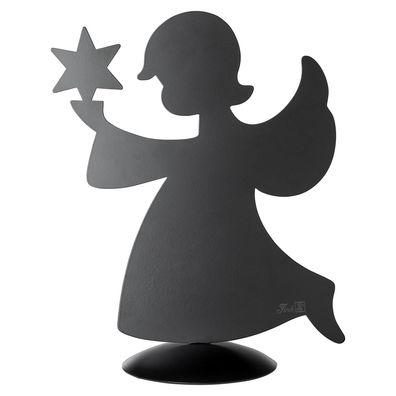Fink Engel Deko-Figur 24 x 13 x 30 cm schwarz zum Aufstellen Weihachten & Advent
