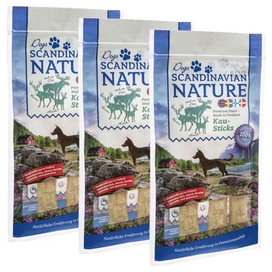 Scandinavian Nature Dogs mit Wild, 3x 45 g - Kausticks für Hunde