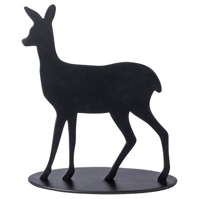 Fink Deko-Reh 5 x 11 x 13 cm schwarz Rehfigur Metall-Dekofigur zum Aufstellen