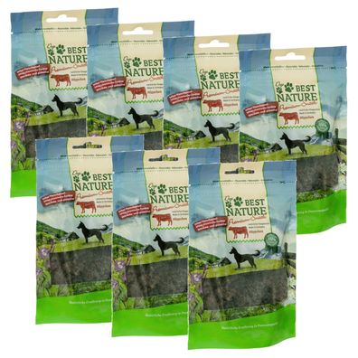 Best Nature Premium Snack für Hunde, 7x 80 g - Häppchen Rind
