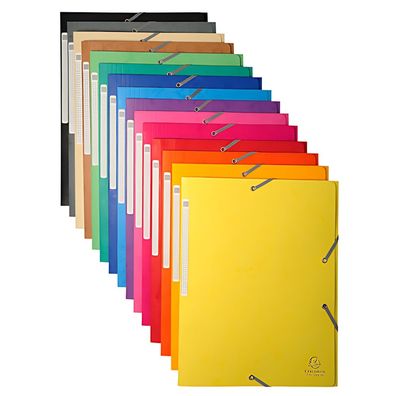 Sammelmappe Gummizug und 3 Klappen, Manila Karton 13 Farben sortiert