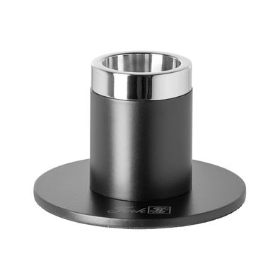 Fink schwarzer Stabkerzen-Halter 5x8 cm kleiner runder Edelstahl Kerzenständer