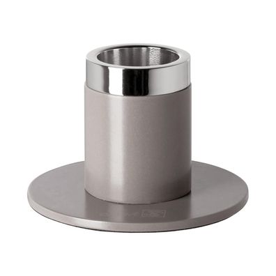 Fink brauner Stabkerzen-Halter 5x8 cm kleiner runder Edelstahl Kerzenständer