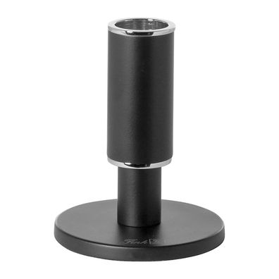 Fink edler schwarzer Kerzenhalter 12 cm für Stabkerzen matt pulverbeschichtet