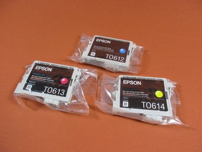 Original Epson T0612-T0614 NEU, ruckerpatrone, pson ink cartridge