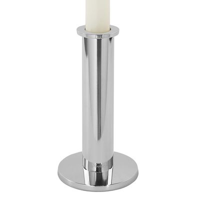 Fink Alu Kerzenhalter 18 cm für Stabkerzen glänzend vernickelter Kerzenleuchter