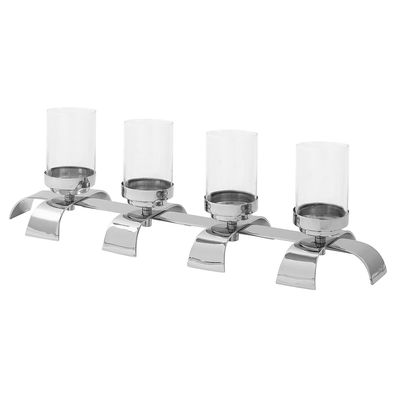 Fink Kerzenhalter 65 cm groß mit 4 Gläser Ständer für Teelichter & Stumpenkerzen