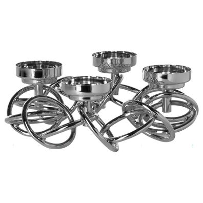 Fink 4-flg. Advents-Kerzenhalter Ø 33 cm Kranz für Stumpenkerzen oder Teelichter