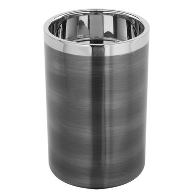 Fink Edelstahl Kerzenhalter Ø10x15 cm antik grau Kerzenständer für Stumpenkerzen