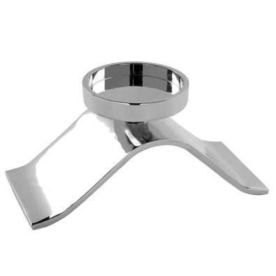 Fink silberner Stumpenkerzenhalter 23 cm Aluminium Kerzenständer in Wellenform