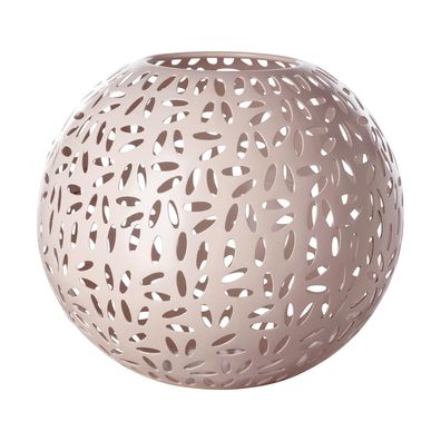 Fink großes Windlicht Ø 24 cm matt roséfarbenes Teelicht-Kugel-Stimmungslicht