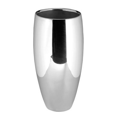 Fink kleine Blumenvase 28 cm aus versilbertem Eisen edler Behälter für Blumen