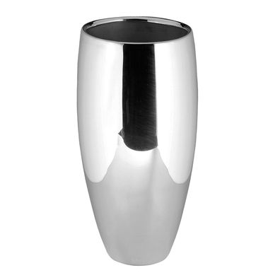 Fink große Boden-Blumenvase 40 cm Eisen versilbert edler Behälter für Blumen