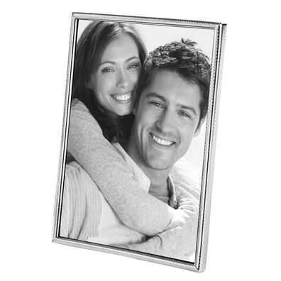 Fink versilberter Bilderrahmen Fotomaß 10x15 cm Fotorahmen zum Hängen & Stellen
