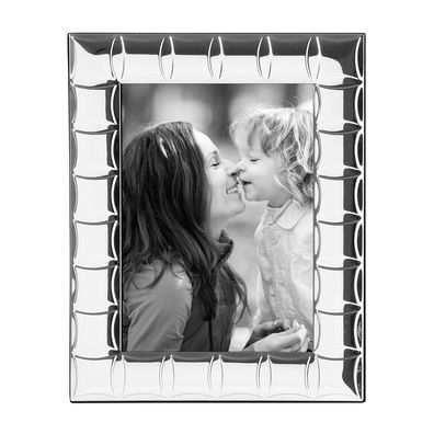 Fink versilberter Bilderrahmen Fotomaße 13x18 cm Fotorahmen zum Stellen & Hängen