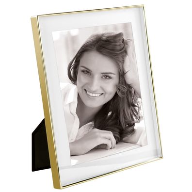 Fink Bilderrahmen Fotomaß 20x25 cm goldfarbene Leiste Fotorahmen