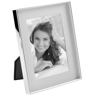 Fink Bilderrahmen Fotomaß 13x18 cm versilberte Leiste Fotorahmen