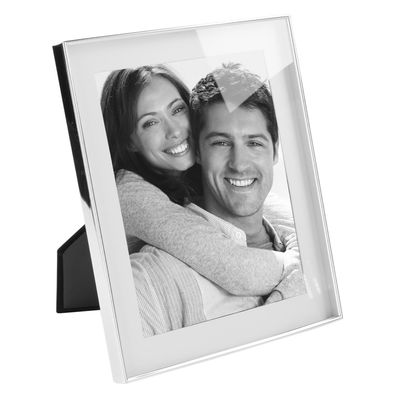 Fink Bilderrahmen Fotomaß 20x25 cm versilberte Leiste Fotorahmen