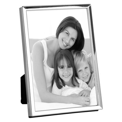 Fink versilberter Fotorahmen 13x18 cm Bilderrahmen mit glatter Leiste