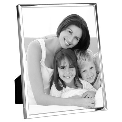 Fink versilberter Fotorahmen 20x25 cm Bilderrahmen mit glatter Leiste