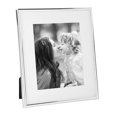 Fink versilberter Bilderrahmen Fotomaß 20x25 cm Fotorahmen mit Passepartout