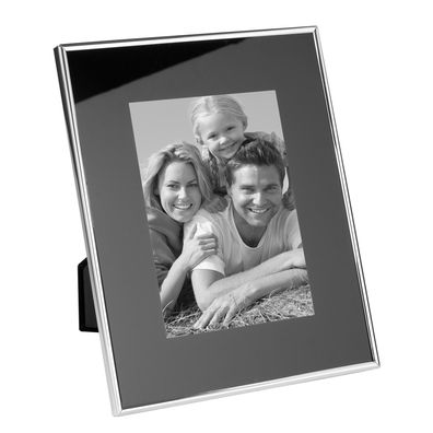 Fink Bilderrahmen 13x18 cm Fotorahmen mit versilbertem Rand & breiter Glasleiste