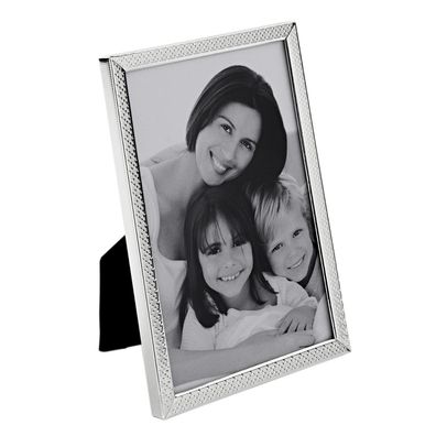 Fink versilberter Bilderrahmen 10x15 cm Fotorahmen schmale Leiste für 1 Foto