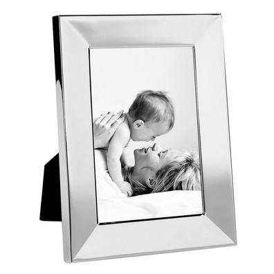 Fink glänzender Bilderrahmen 10x15 cm Fotorahmen mit breiter versilberter Leiste