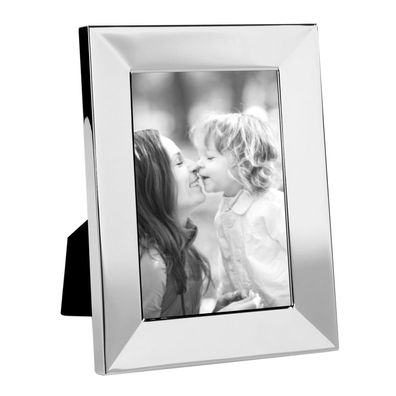 Fink glänzender Bilderrahmen 13x18 cm Fotorahmen mit breiter versilberter Leiste