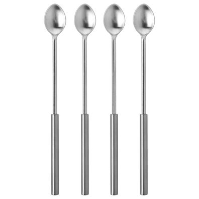 Fink Studio Edelstahl Bar-Löffel Set 4-tlg. grau Longdrinks Rührlöffel Mixlöffel