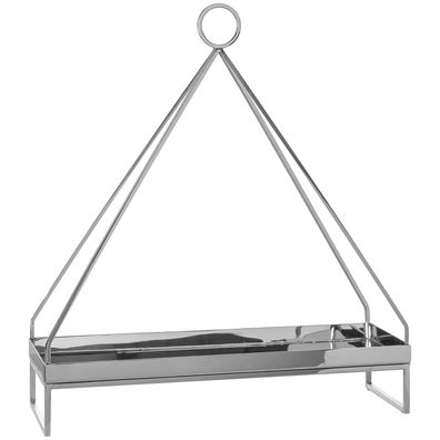 Fink großes Edelstahltablett 50cm Deko-Tablett schmal zum Stellen oder Aufhängen