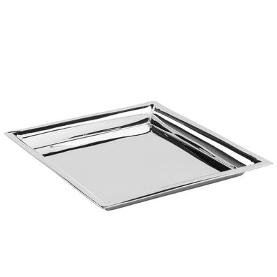 Fink Edelstahltablett 24x24cm quadratisch Serviertablett für Snacks oder Früchte