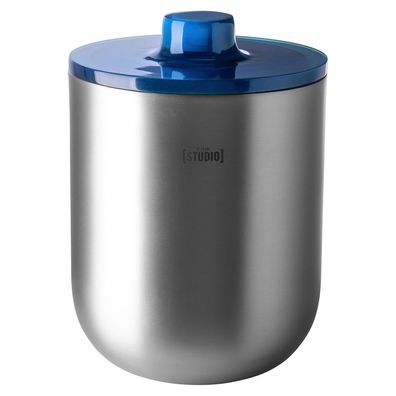 Fink Studio doppelwandiger Eiswürfeleimer 23 cm matt grauer Eisbehälter & Deckel