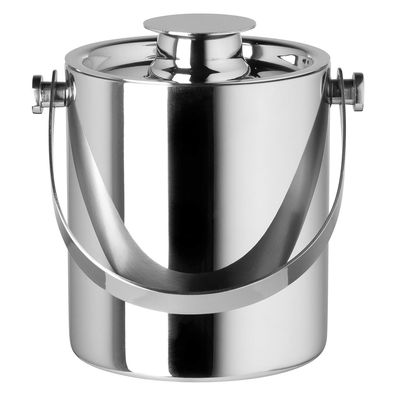 Fink Edelstahl Eiswürfeleimer 14 cm Edelstahl doppelwandig Eisbehälter & Deckel