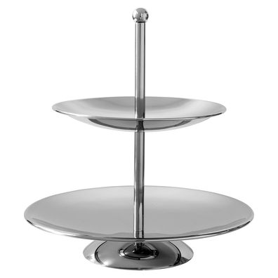 Fink klassische 2-stöckige Etagere Ø 21 cm aus Edelstahl für Obst oder Gebäck