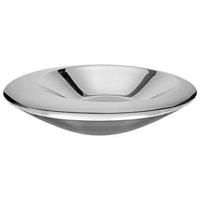 Fink doppelwandige Schale 43 cm runde Edelstahlschale für Obst, Früchte & Snacks