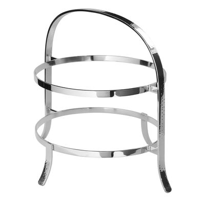 Fink 2-stöckige Teller-Etagere 35x32 cm aus Edelstahl gehämmerter Tellerständer