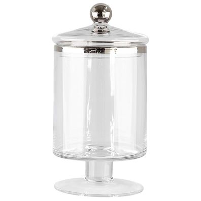 Fink große Glas-Bonbonniere 29 x 17 cm gläserne Keksdose mit Deckel und Standfuß