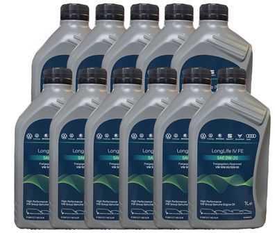 Original VW AUDI SKODA SEAT Öl 0W20 LL 4 IV 508.00 / 509.00 Motoröll 11x1 L