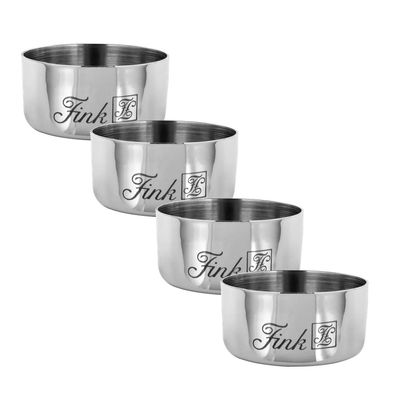 Fink klassische Teelichthalter Ø 4 cm 4-teiliges Kerzenhalter Set aus Edelstahl