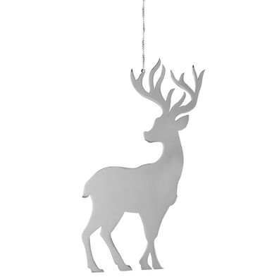 Fink Deko Rentier aus Edelstahl zum Aufhängen 10 cm Baumschmuck & Fensterdeko